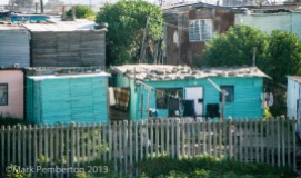 Shanties on the outskirts of Cape Town.